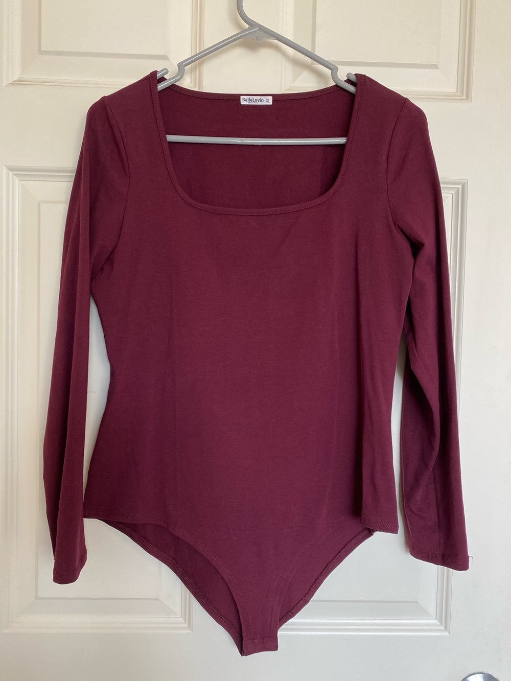 ✨ BelleLovin Square Neck Bodysuit | Berry Mauve | Size XL